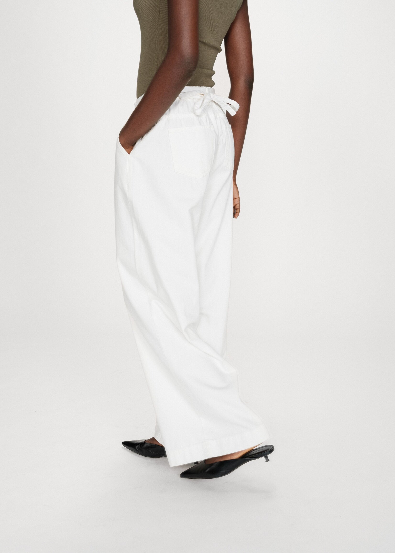 Grace and Mila Grace & Mila Pompon Jean - White