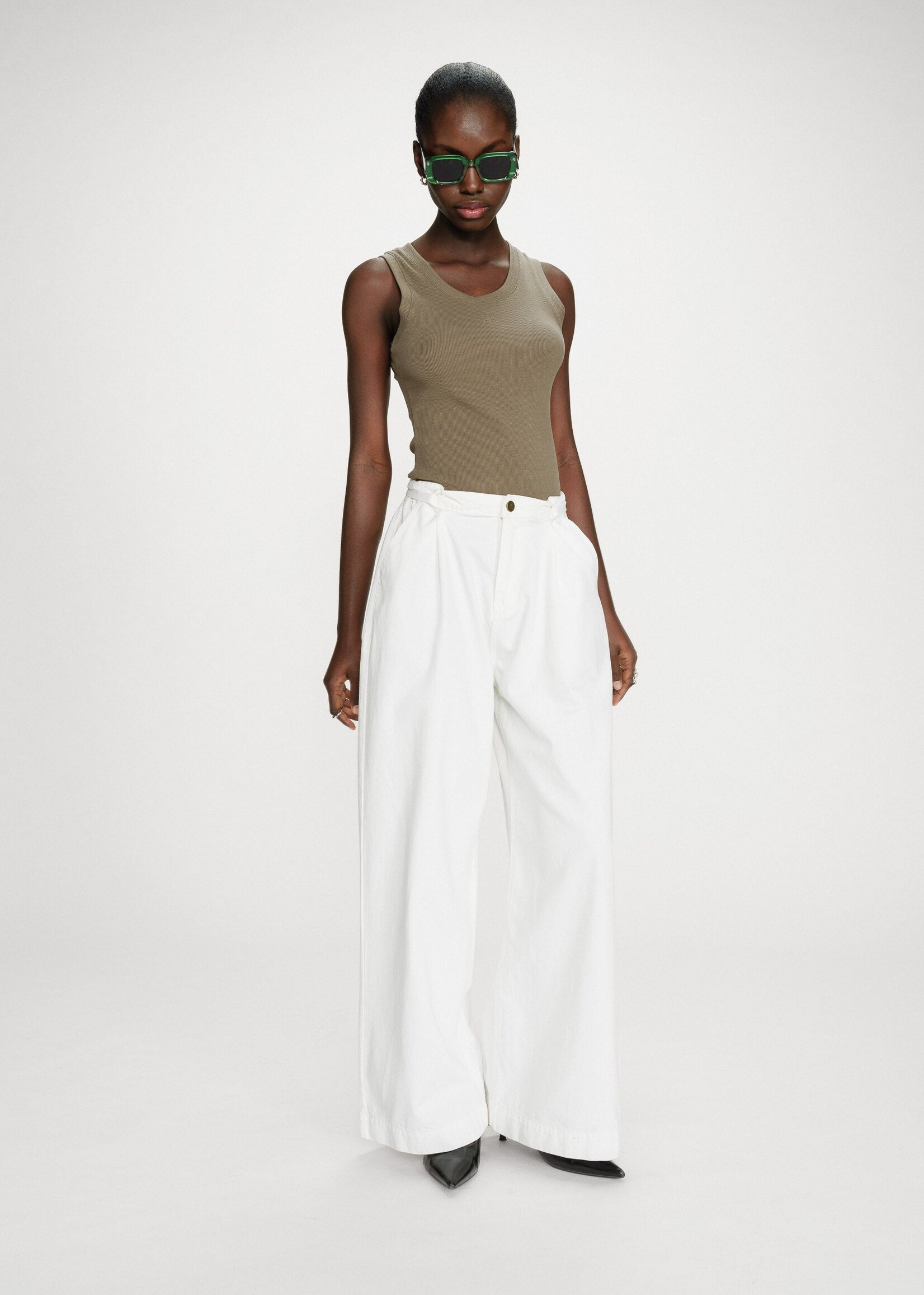 Grace and Mila Grace & Mila Jean Pompon - Blanc