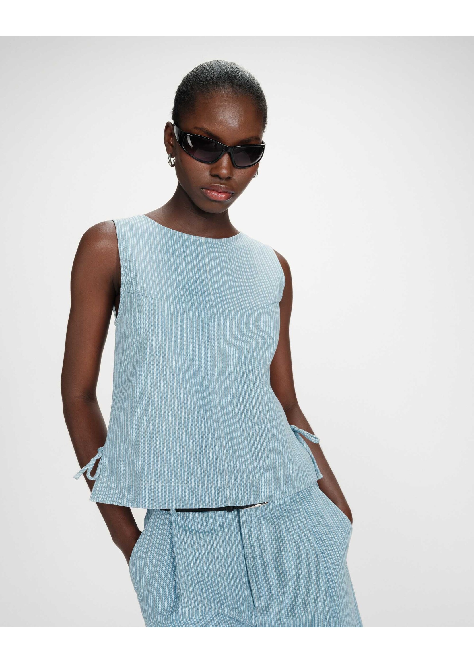 Grace and Mila Grace & Mila Vendome Top - Striped Blue