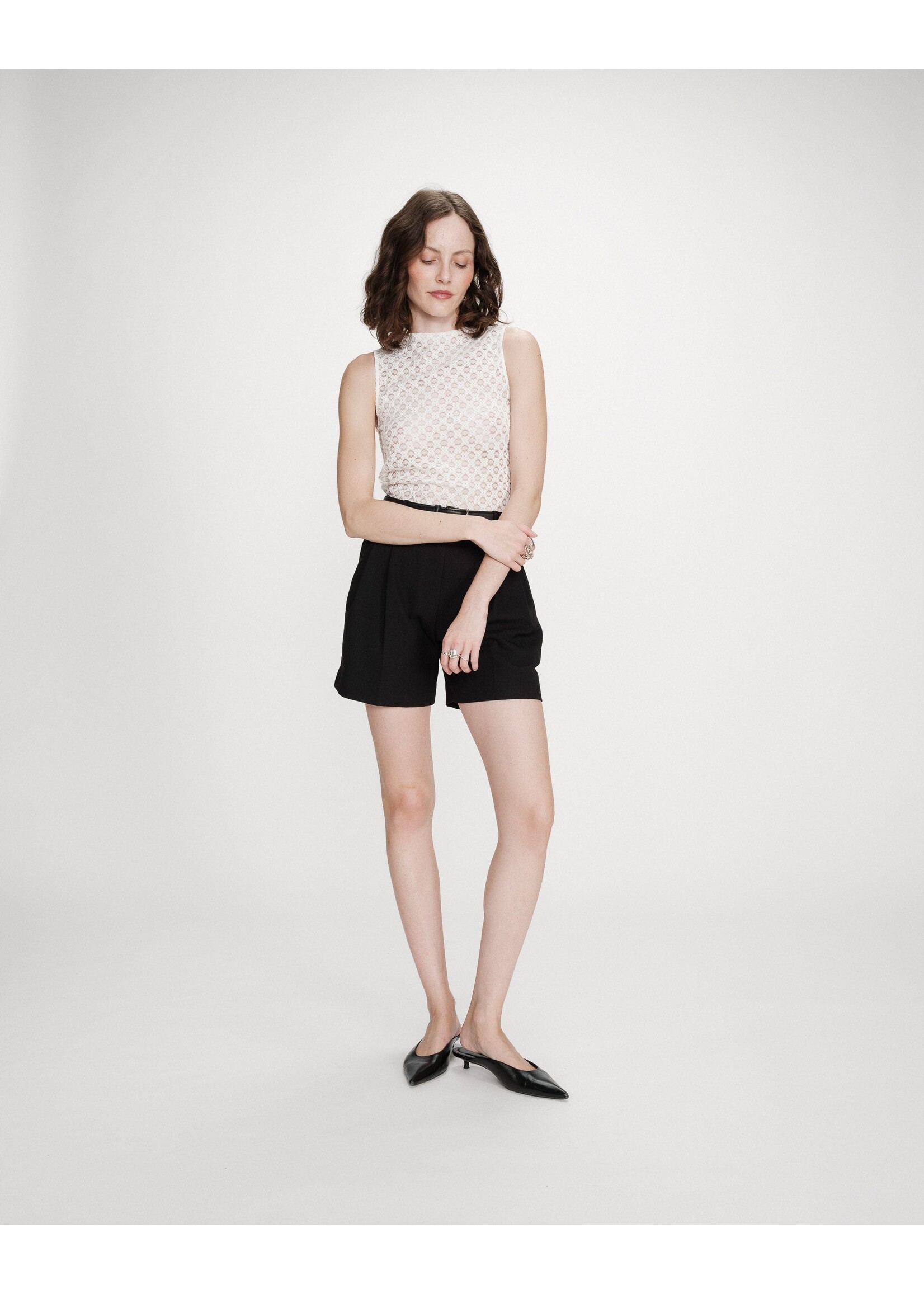 Grace and Mila Grace & Mila Vintie Lace T-Shirt - Ivory