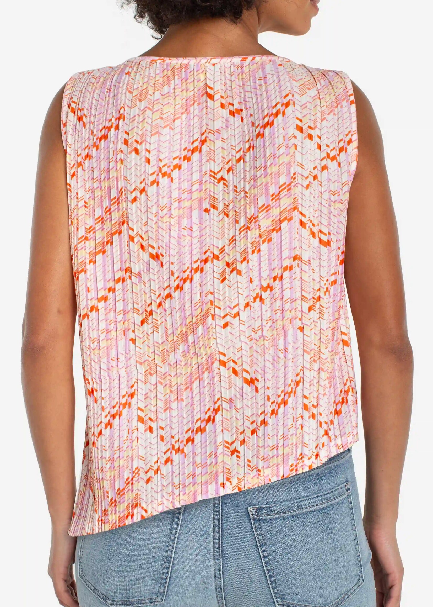 Liverpool Liverpool Sleeveless Crew Neck Knit Top - Cream Pink