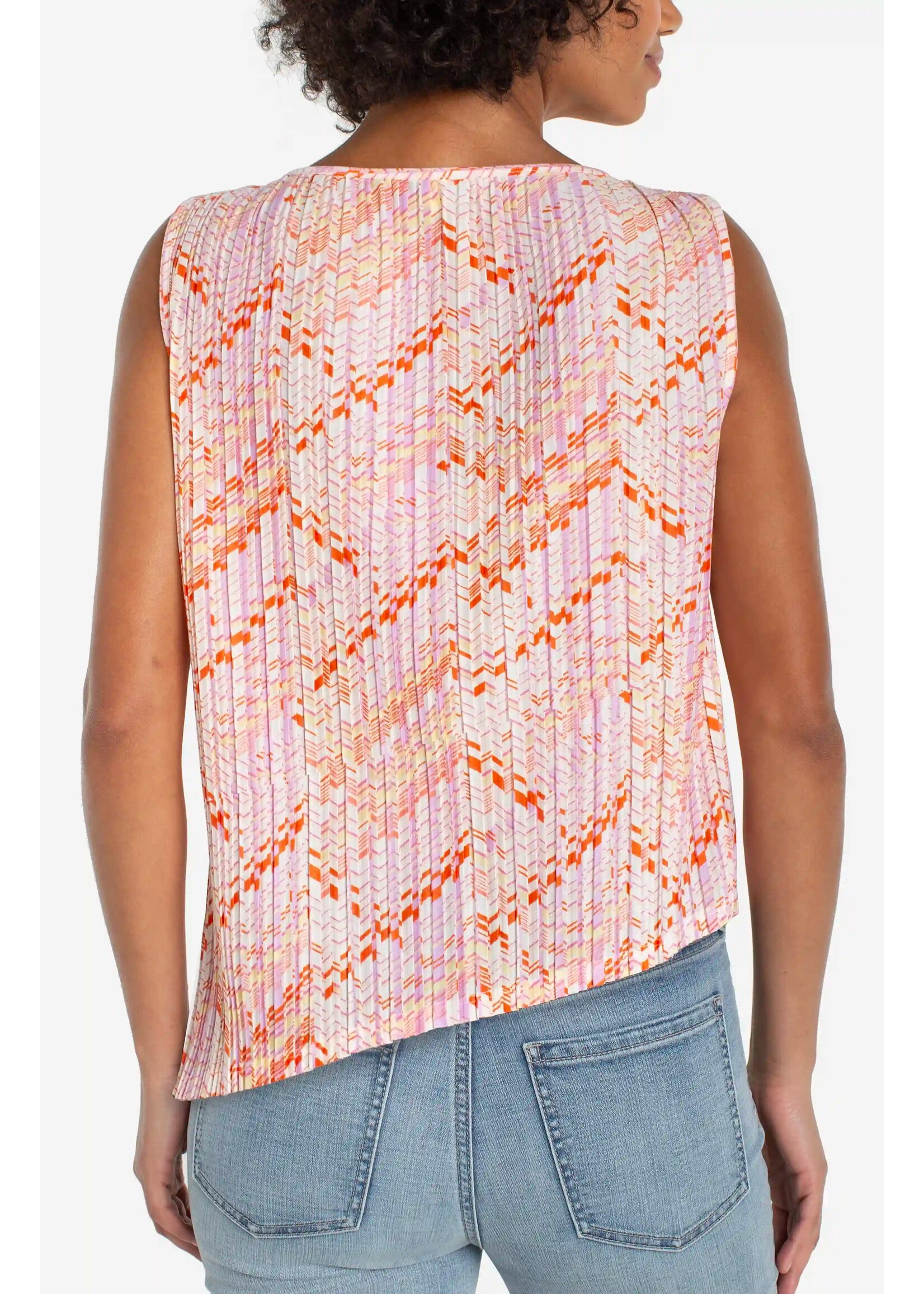 Liverpool Liverpool Sleeveless Crew Neck Knit Top - Cream Pink