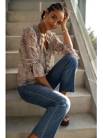 Liverpool Liverpool Ruffle Front Woven Shirt - Multi Animal