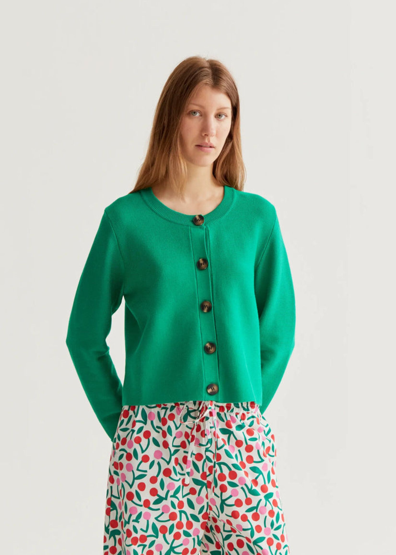 Compañía Fantástica Compañía Fantástica Large Buttons Cardigan - Green