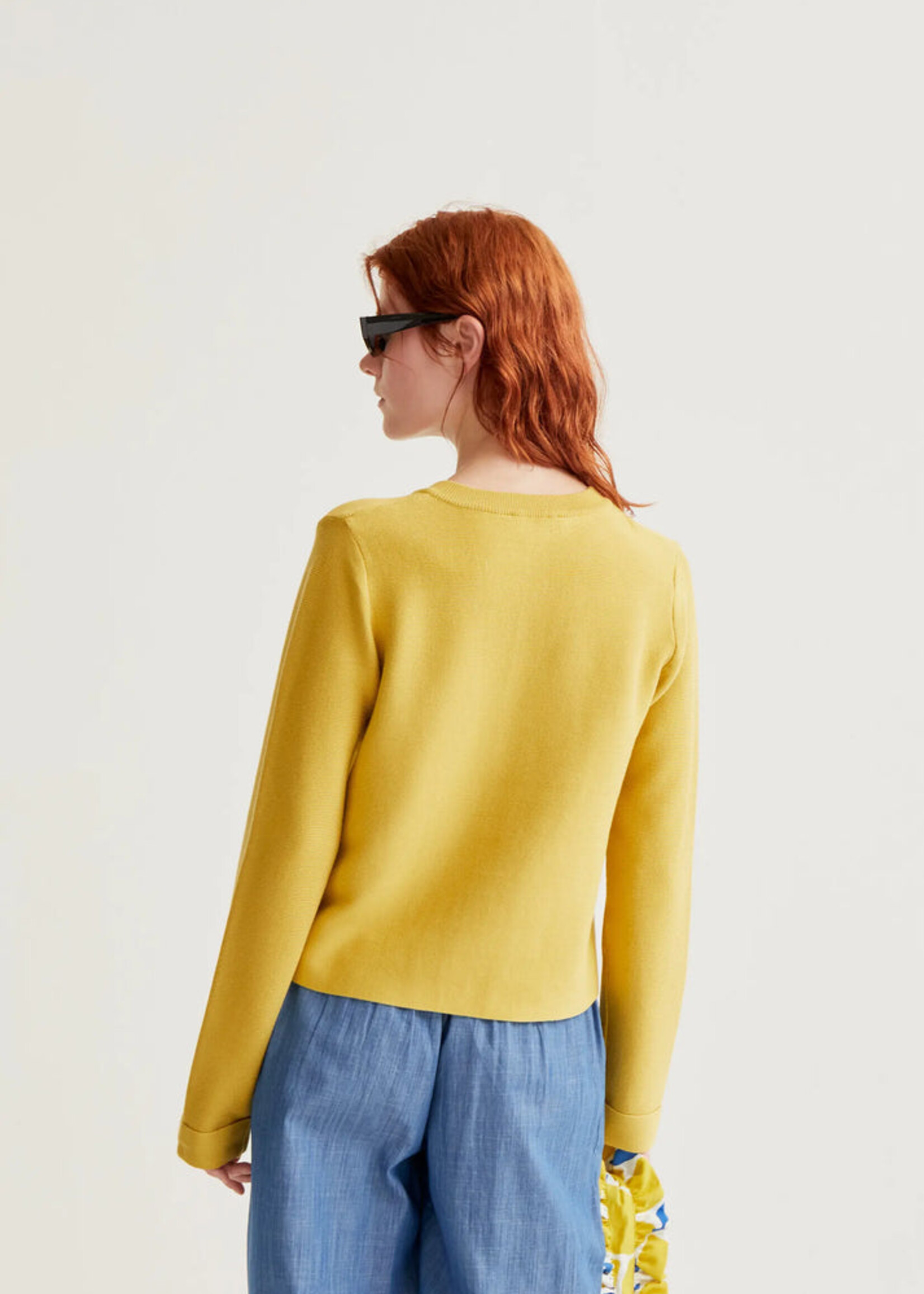 Compañía Fantástica Compañía Fantástica Large Buttons Cardigan - Yellow