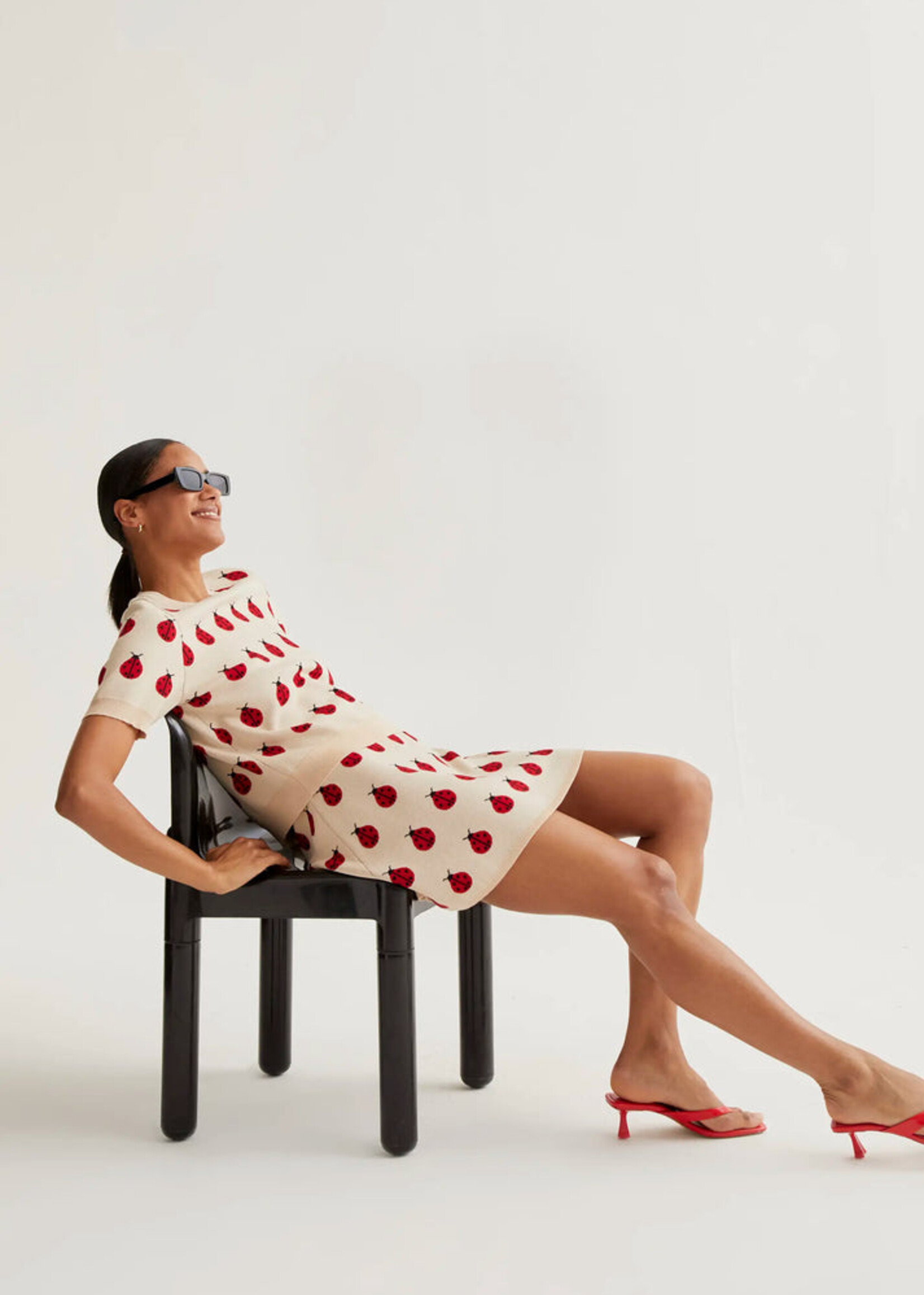 Compañía Fantástica Compañía Fantástica SS Printed Top - Ladybug