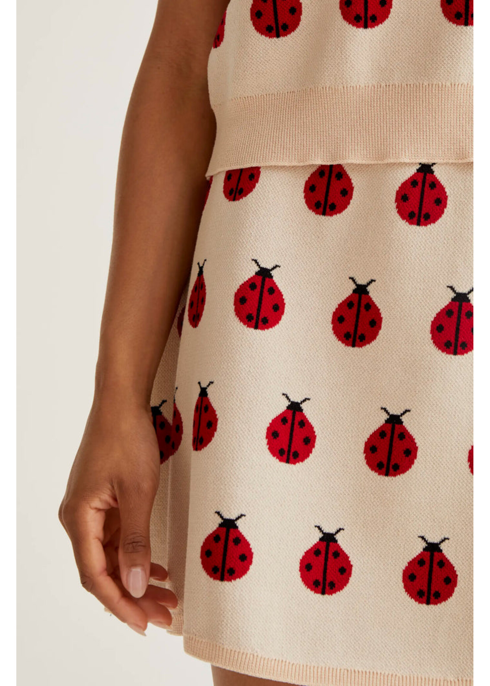 Compañía Fantástica Compañía Fantástica Short Printed Skirt - Ladybug