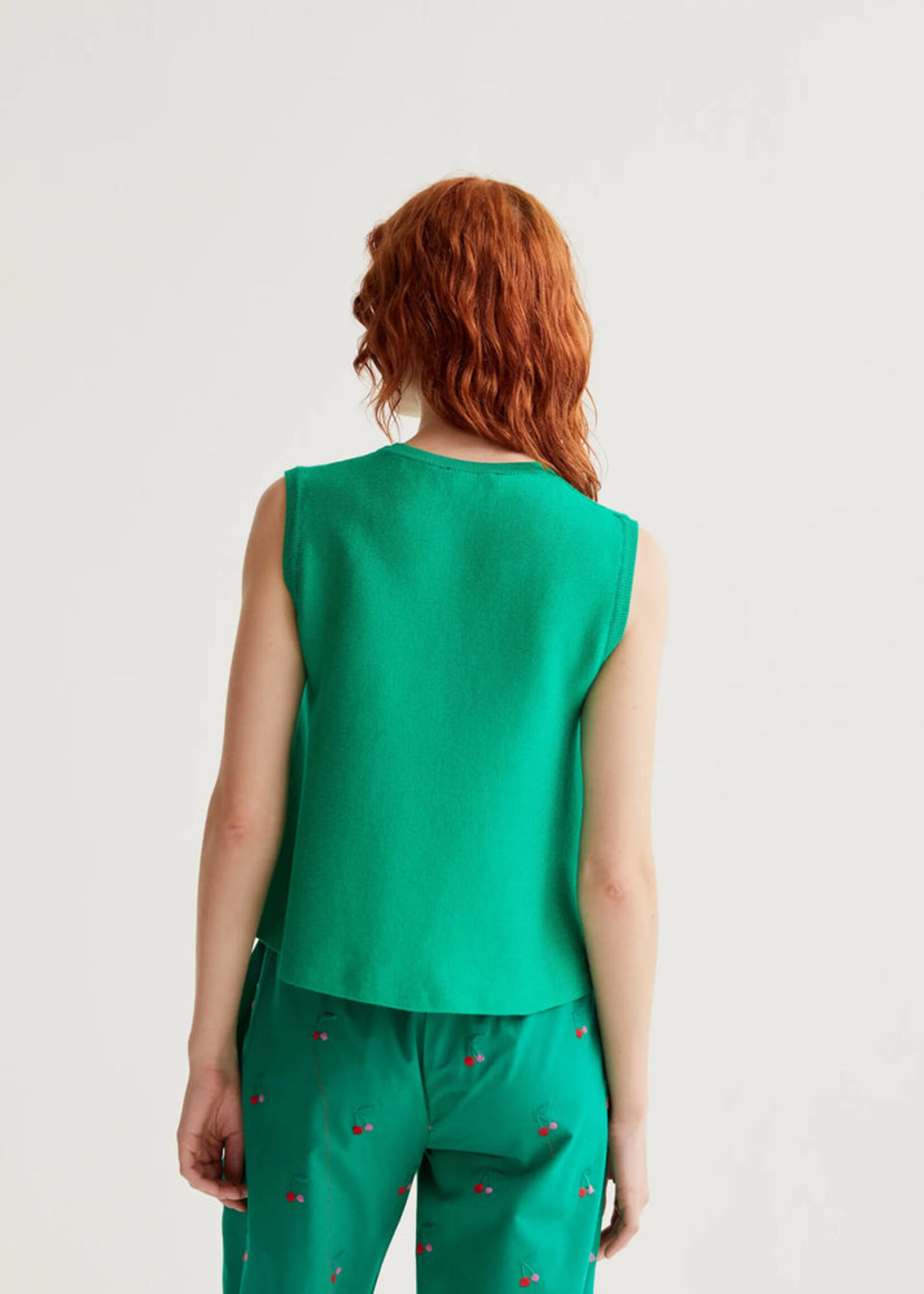 Compañía Fantástica Compañía Fantástica Basic Knit Top - Green