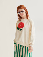 Compañía Fantástica Compañía Fantástica Flower Embroidery Sweatshirt - Off White