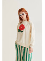 Compañía Fantástica Compañía Fantástica Flower Embroidery Sweatshirt - Off White