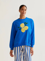 Compañía Fantástica Compañía Fantástica Sweat-Shirt Brodé Citron - Bleu