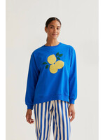 Compañía Fantástica Compañía Fantástica Sweat-Shirt Brodé Citron - Bleu