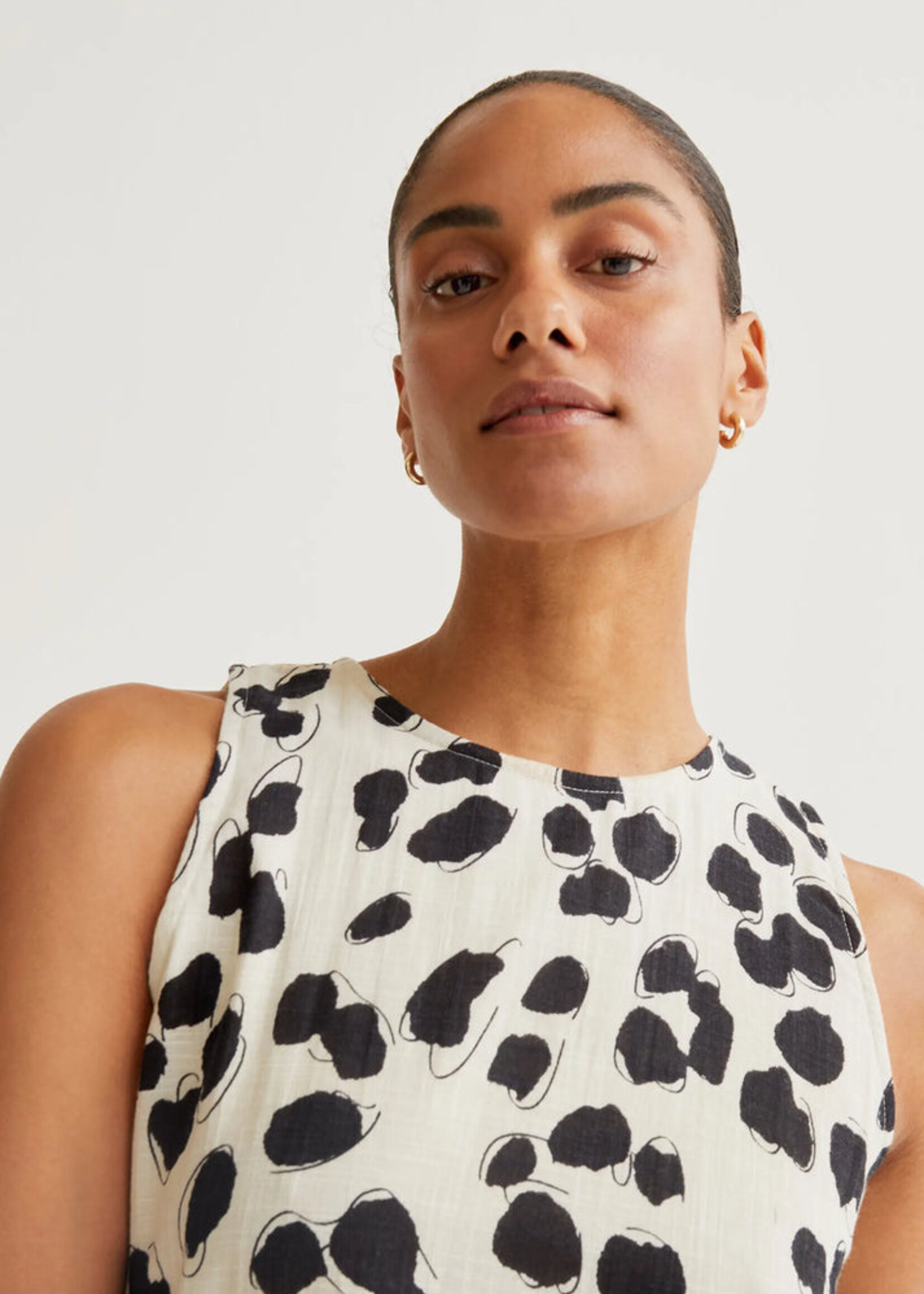 Compañía Fantástica  Compañía Fantástica Robe Midi À Imprimé Dalmatien - Dalmatien