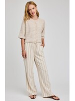 Gentle Fawn Pantalon En Lin Finley - Linen Stripe