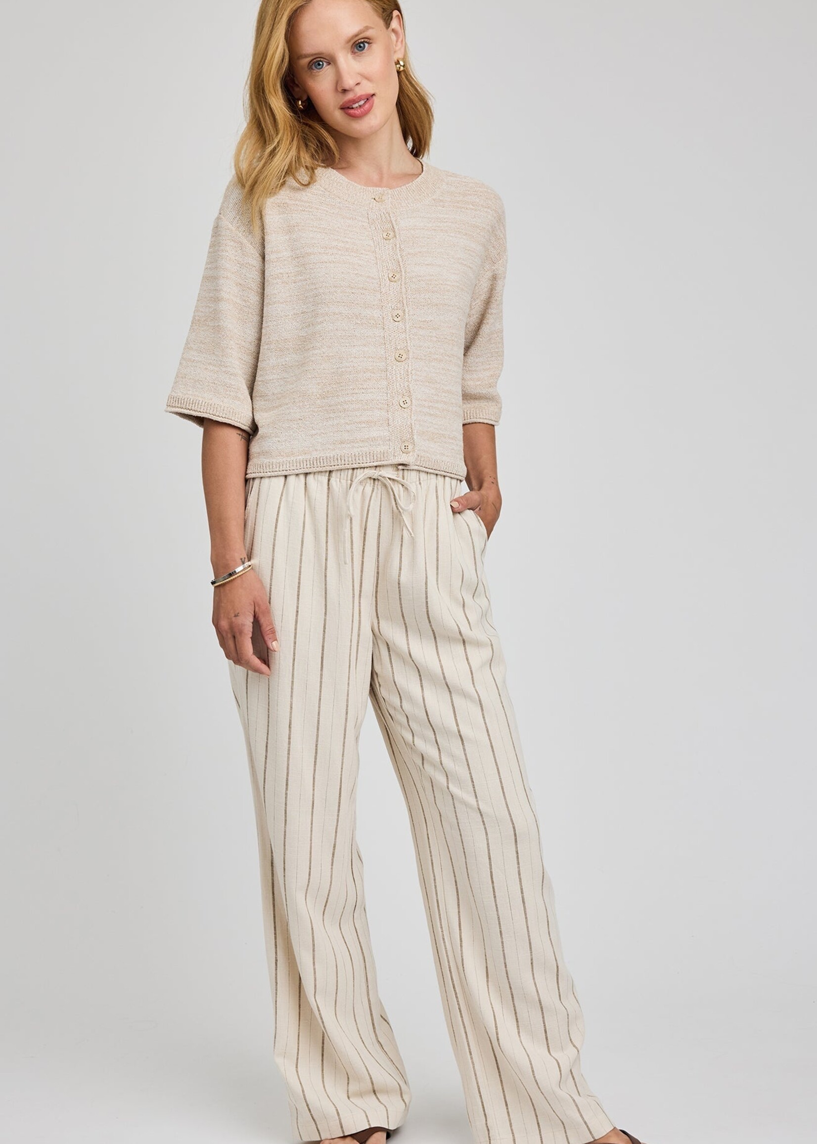 Gentle Fawn Finley Linen Pant - Linen Stripe