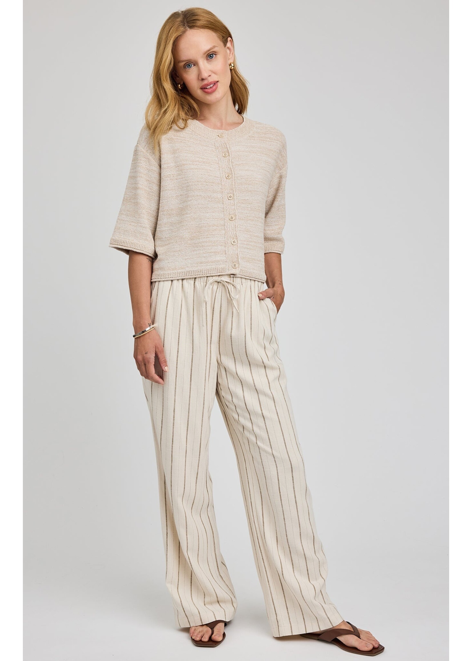 Gentle Fawn Finley Linen Pant - Linen Stripe