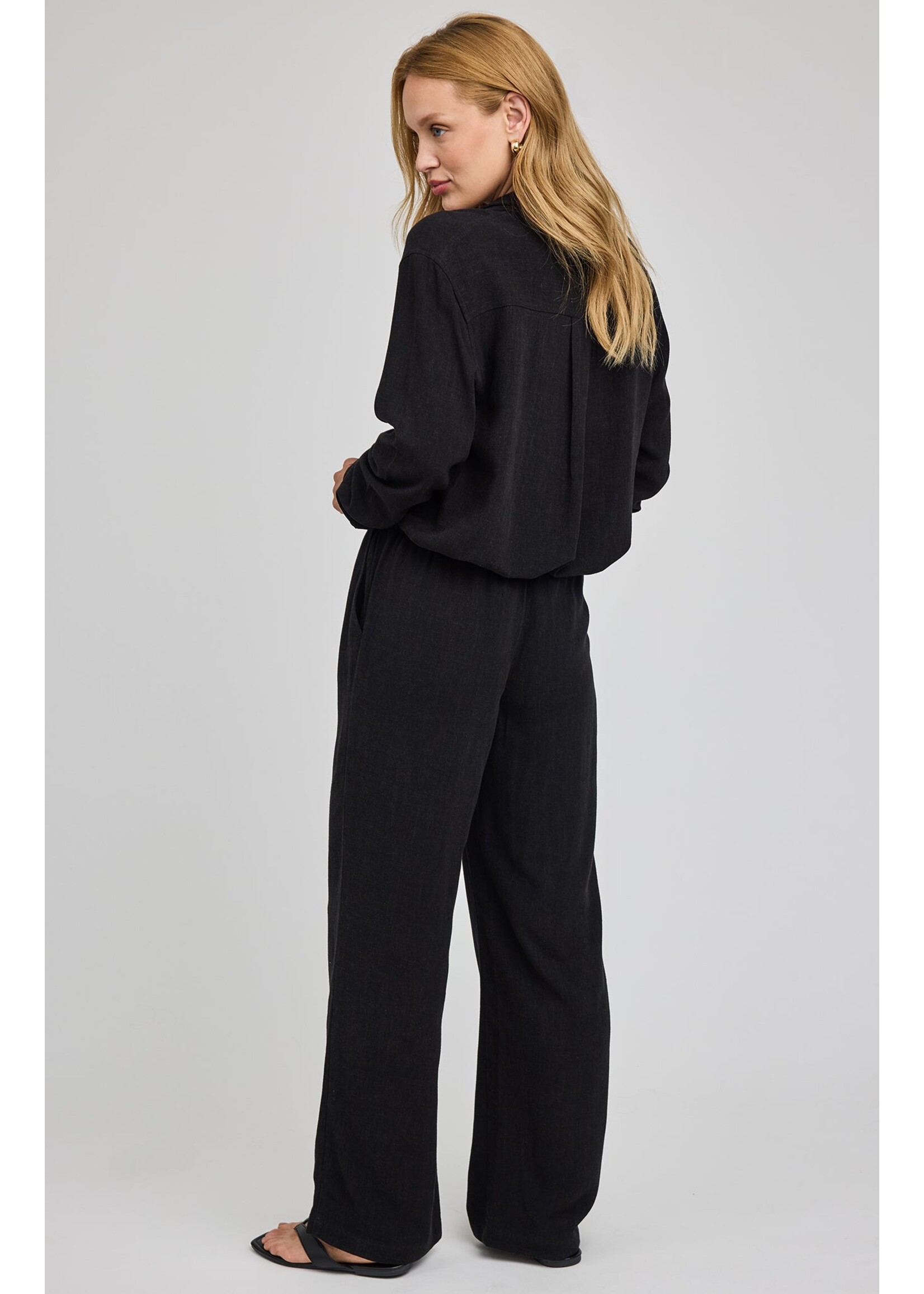 Gentle Fawn Finley Linen Pant - Black