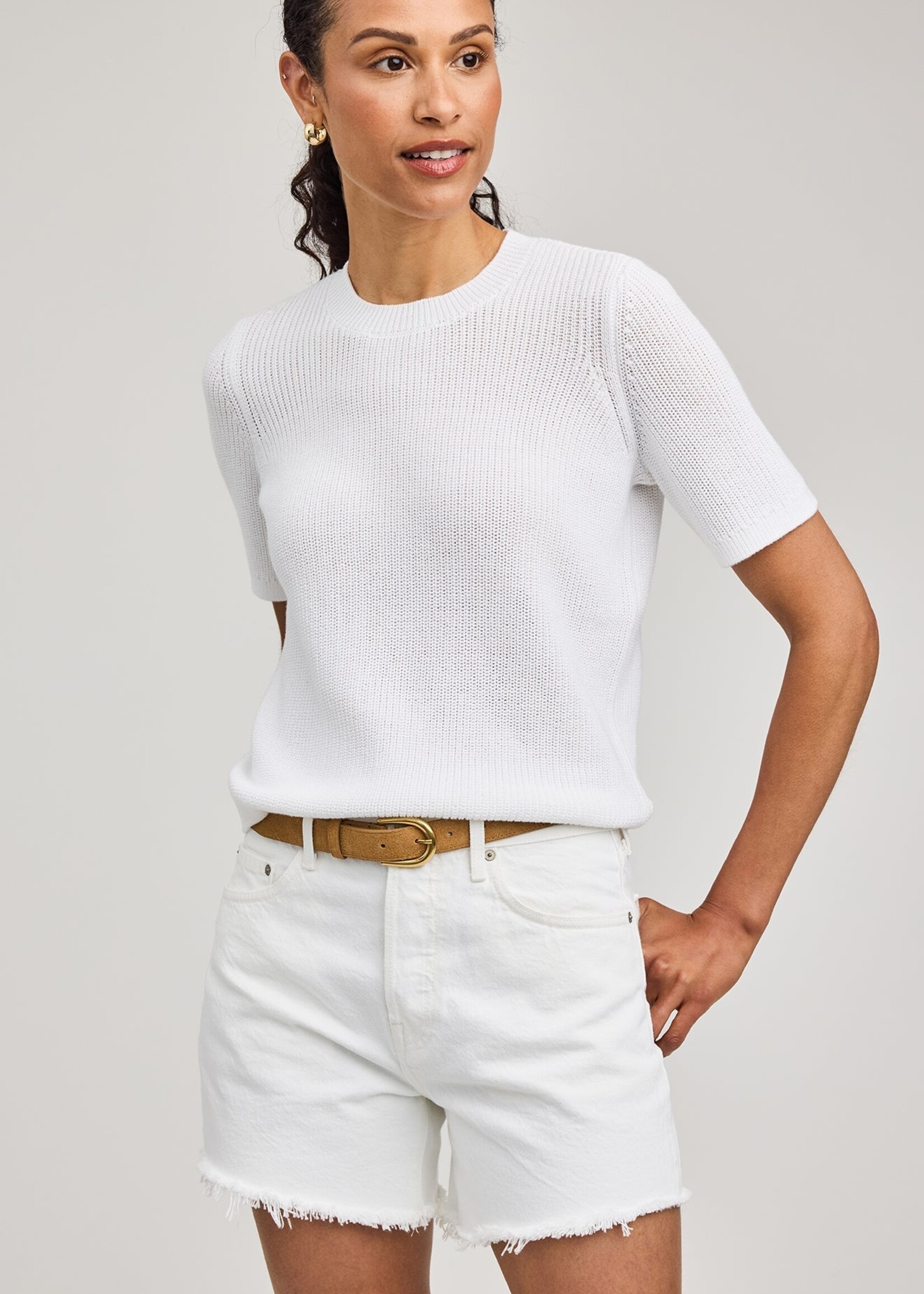 Gentle Fawn Faye Knit Top - White
