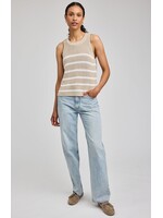 Gentle Fawn Andrea Knit Top - White Stripe