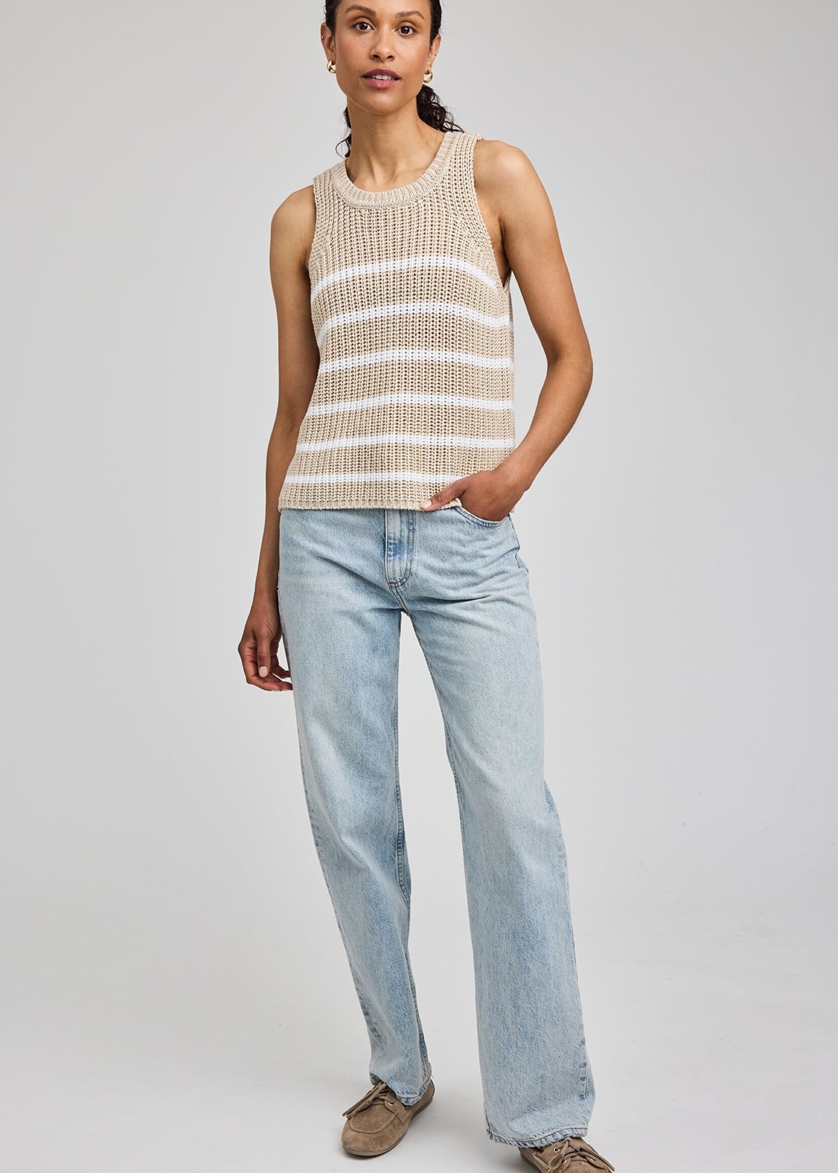 Gentle Fawn Débardeur Andrea En Maille - White Stripe