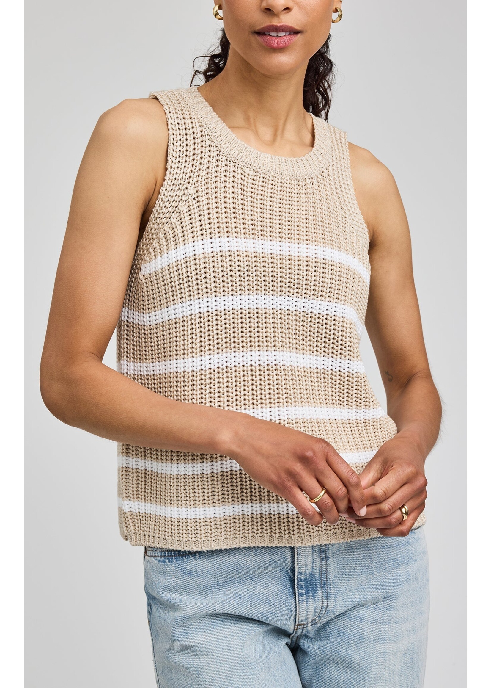 Gentle Fawn Débardeur Andrea En Maille - White Stripe