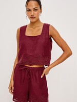 Rails Rails Jenner Short - Berry Hibiscus Embroidery