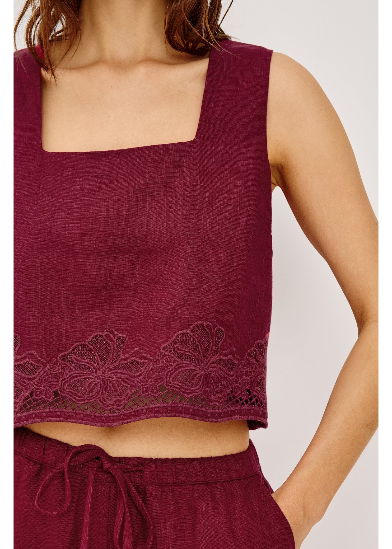 Rails Rails Haut Akira -  Berry Hibiscus Embroidery