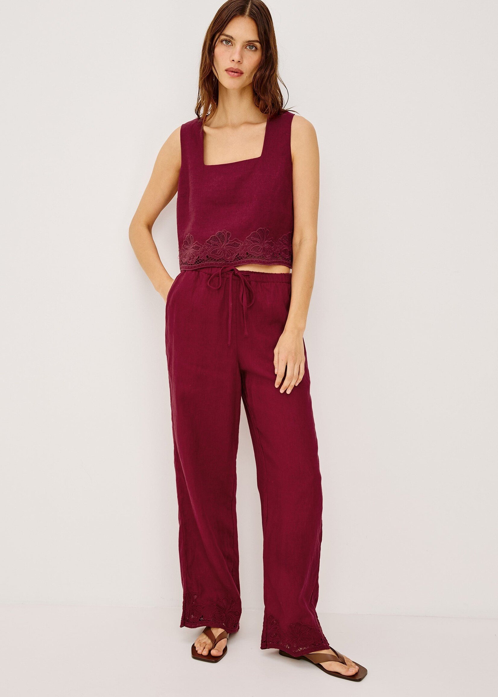 Rails Rails Haut Akira -  Berry Hibiscus Embroidery