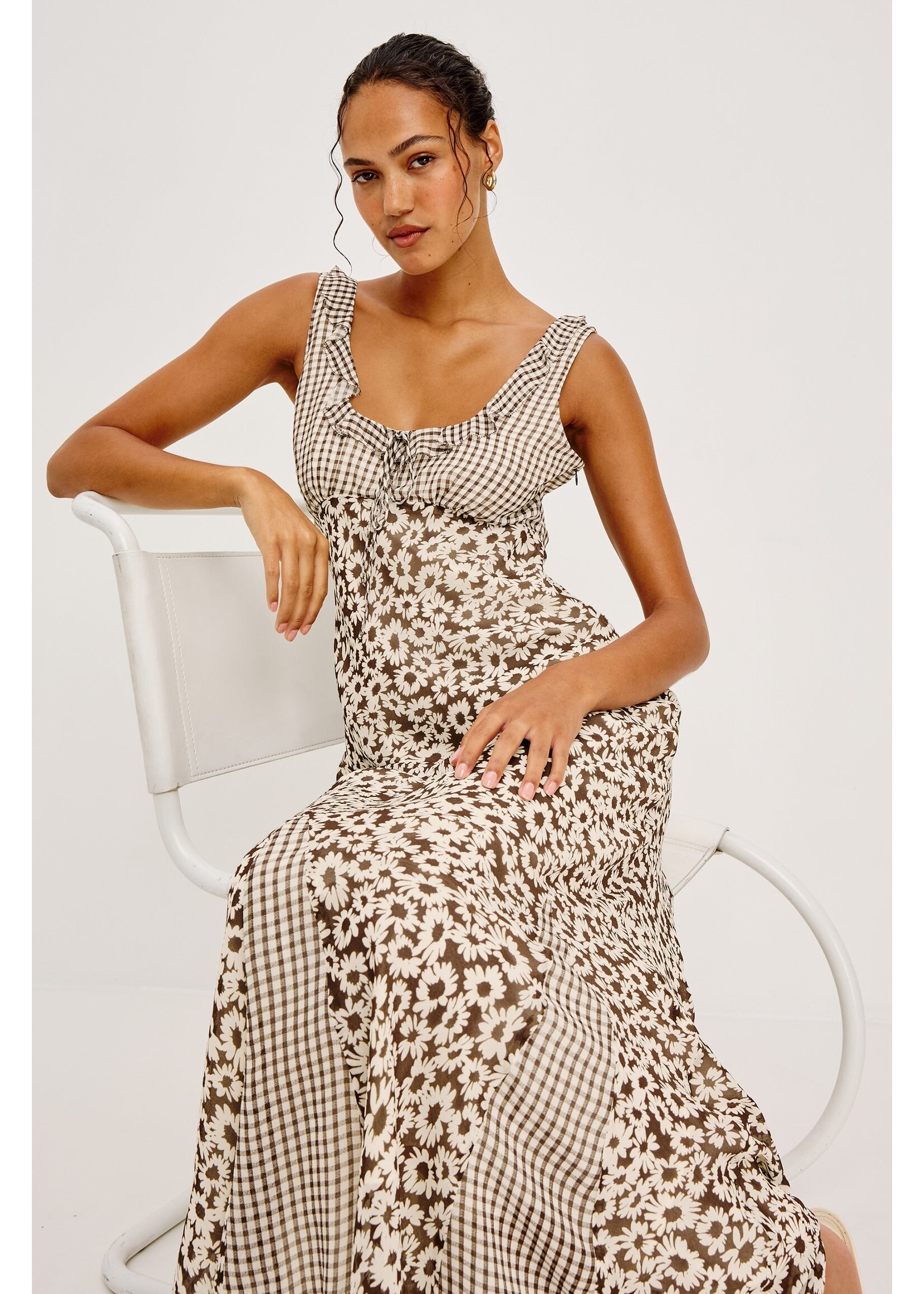 Rails Rails Dahlia Dress - Espresso Daisy Gingham