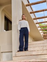 Yaya Women YAYA Boatneck Sweater - Ecru Dessin