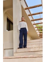 Yaya Women YAYA Boatneck Sweater - Ecru Dessin