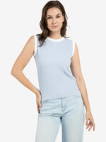 Yaya Women YAYA Sleeveless Rib Sweater - Ice Blue