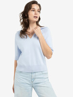 Yaya Women YAYA SS Sweater With Coll - Ice Blue