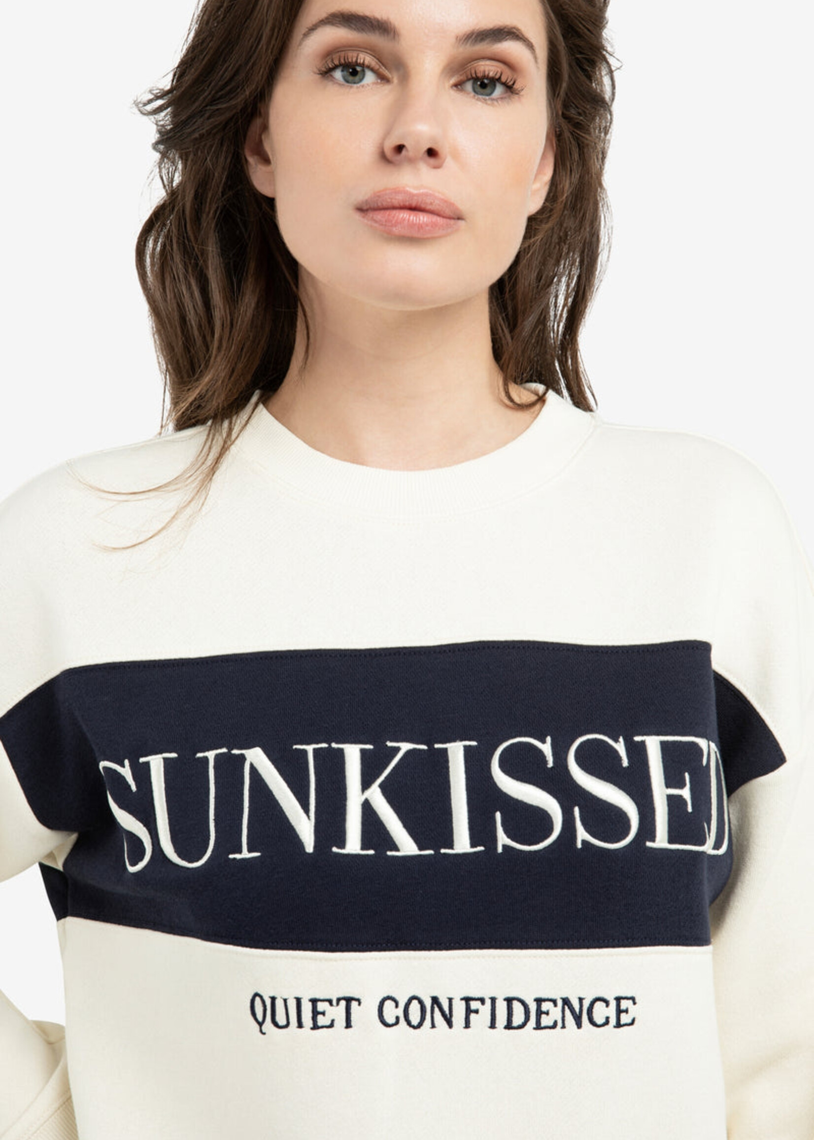 Yaya Women YAYA Sweat-Shirt Colorblock - Navy