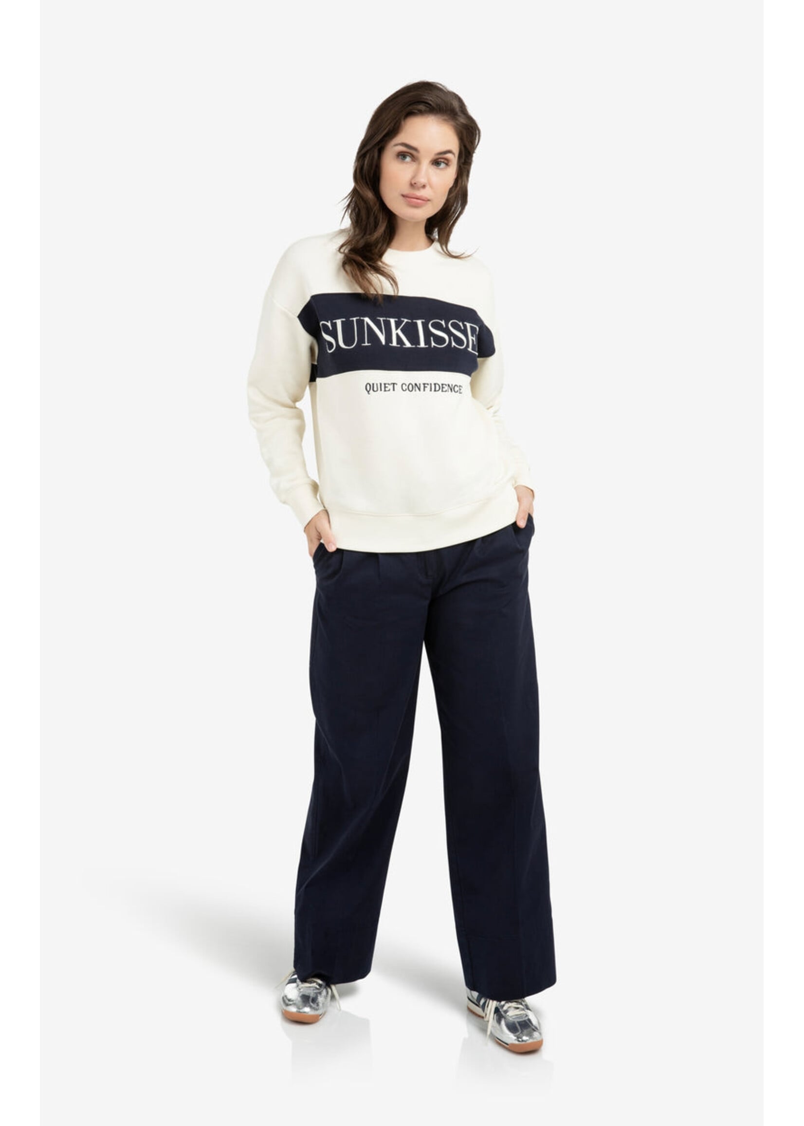 Yaya Women YAYA Sweat-Shirt Colorblock - Navy
