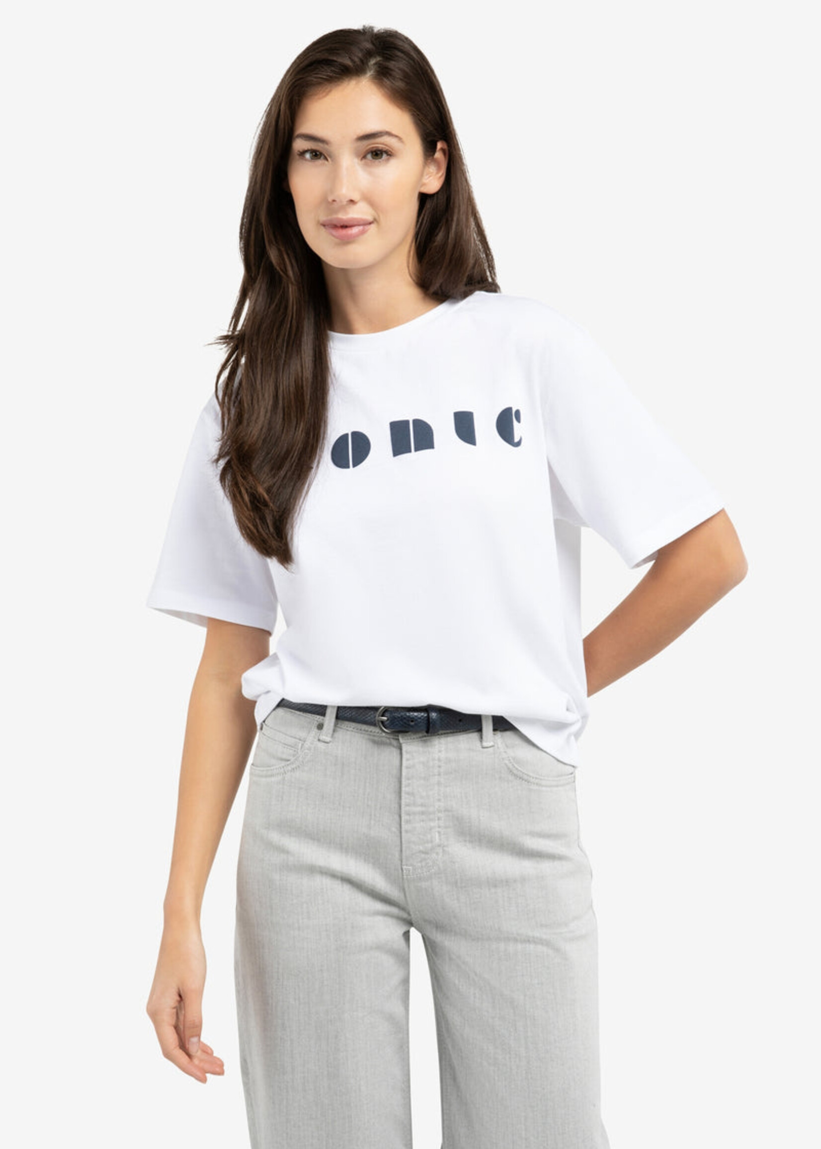 Yaya Women YAYA T-shirt À Motif Artistique - Pure White