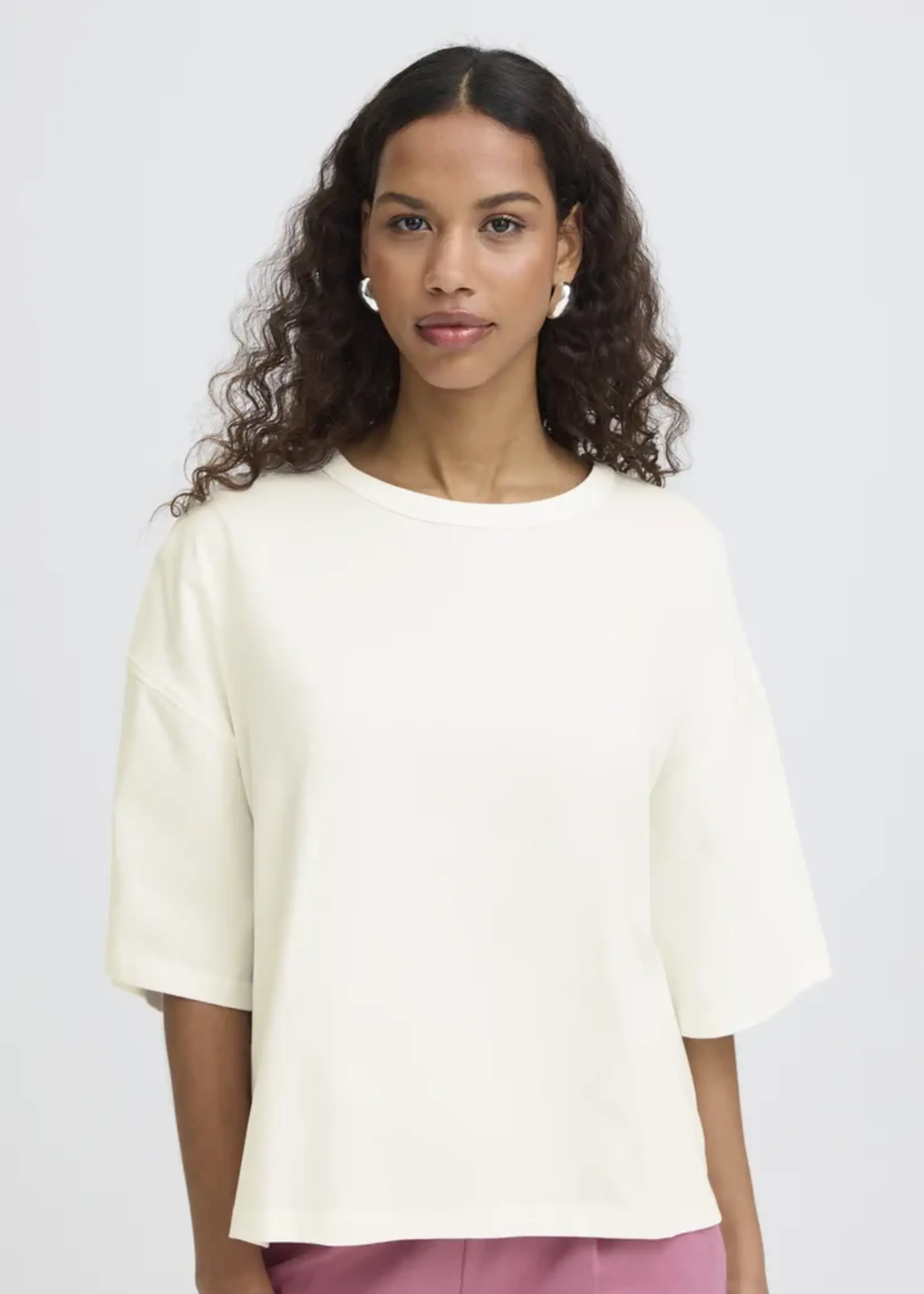 ICHI ICHI IHPalmer Loose T-Shirt - Cloud Dancer