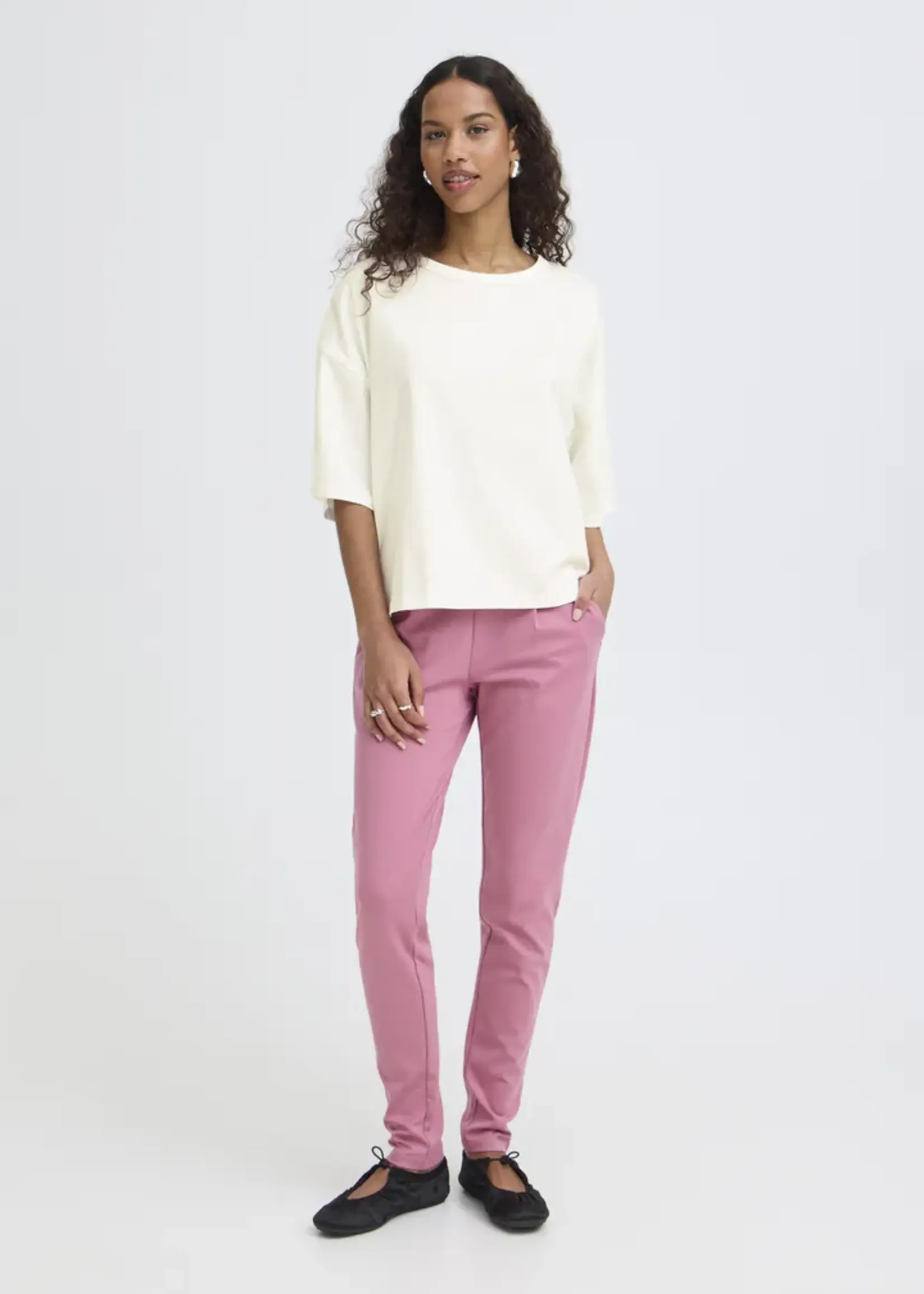 ICHI ICHI T-Shirt Ample IHPalmer - Cloud Dancer