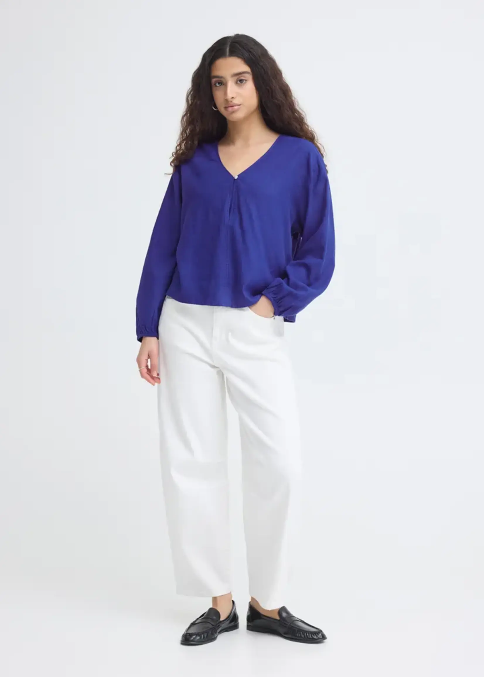 ICHI ICHI T-Shirt Manches Longues IHLinno - Blue