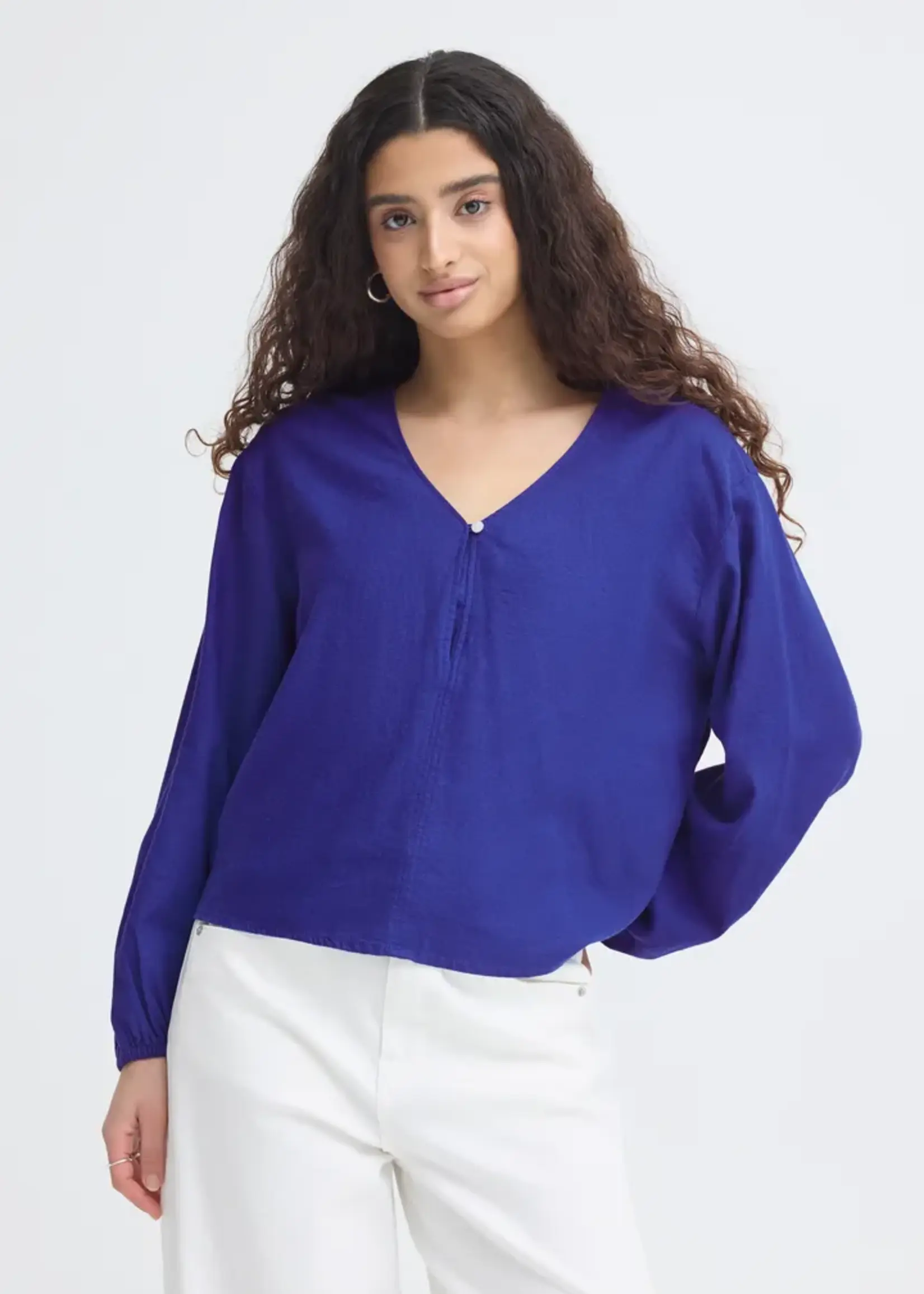 ICHI ICHI IHLinno LS Shirt - Blue