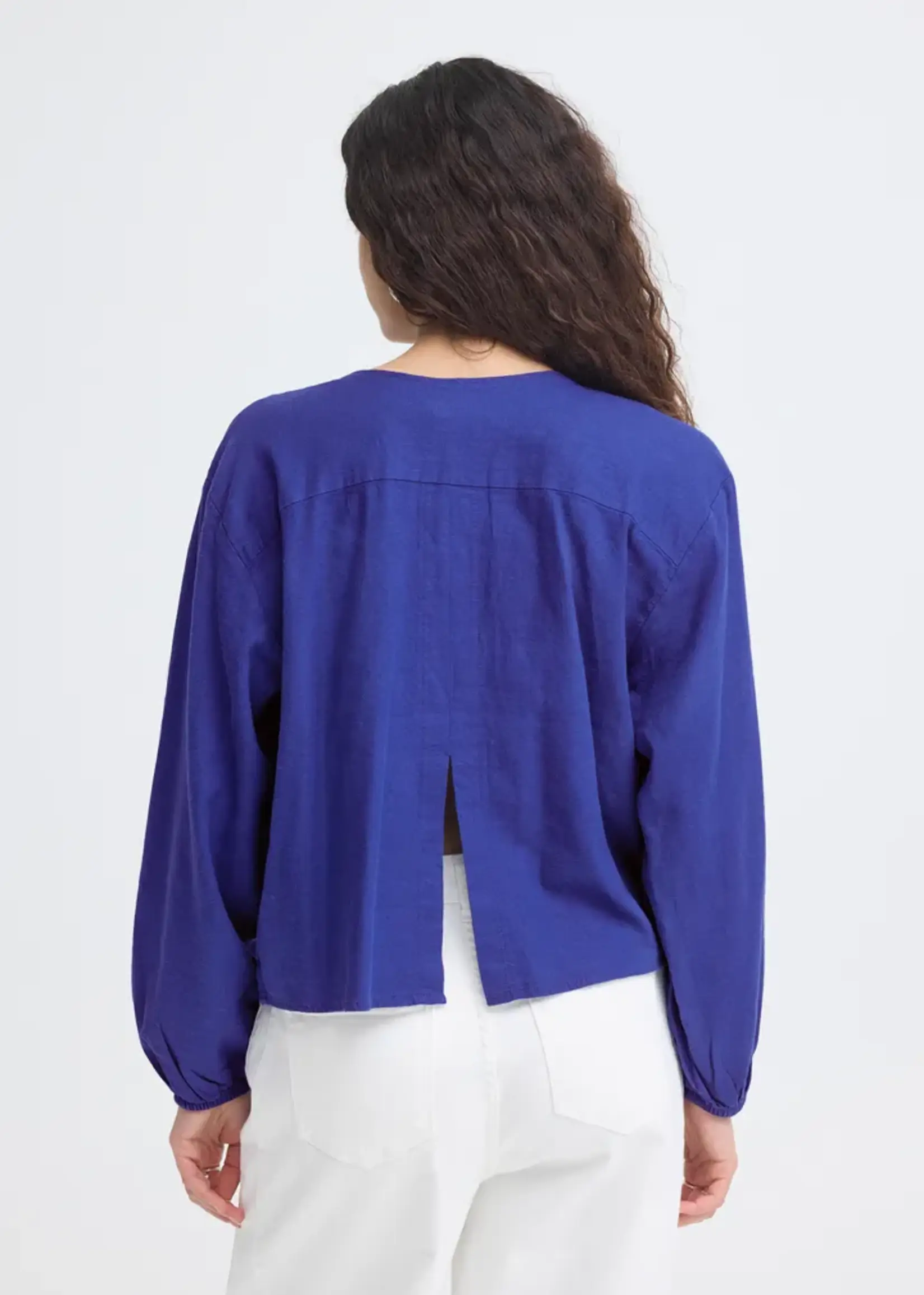 ICHI ICHI T-Shirt Manches Longues IHLinno - Blue