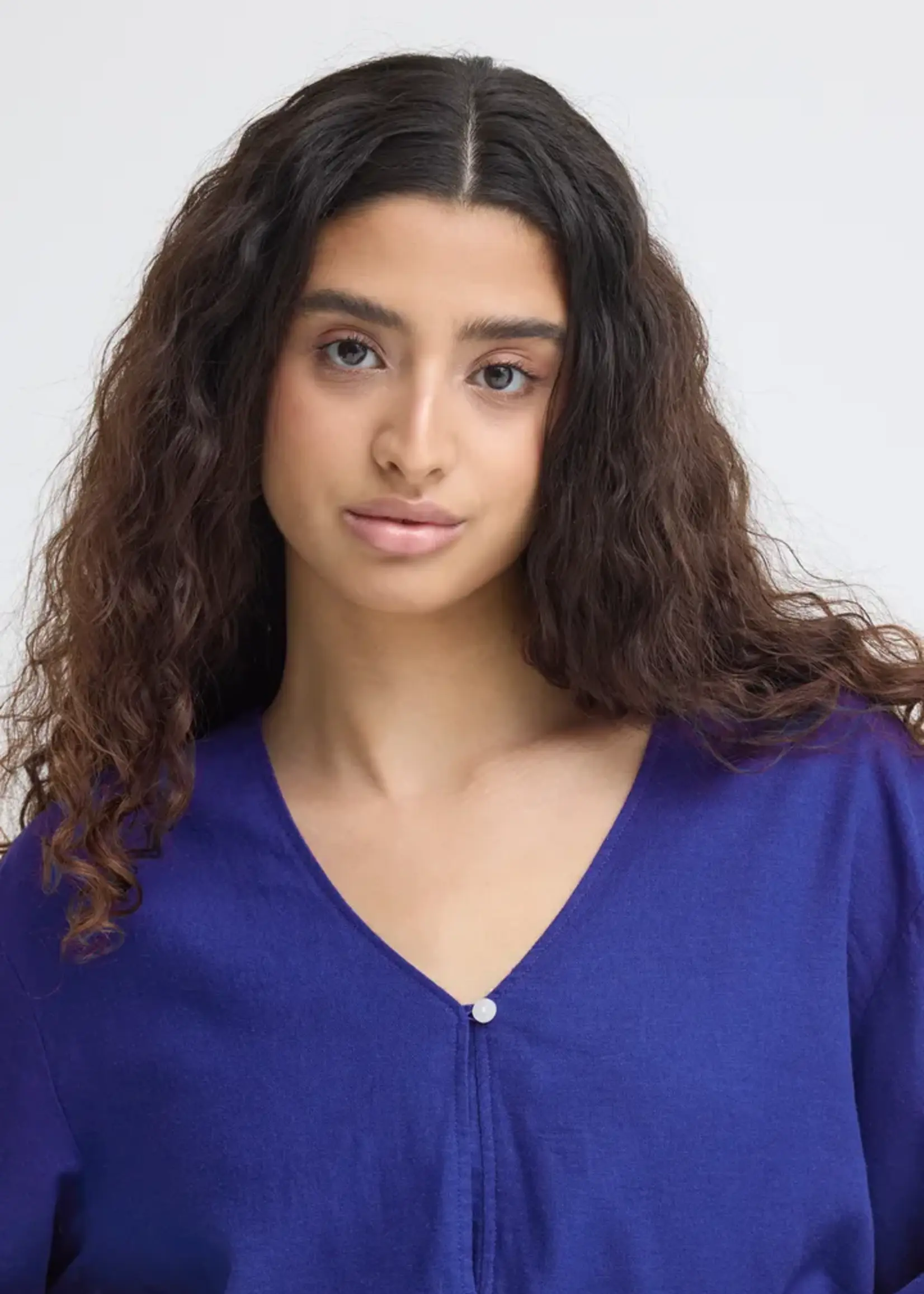 ICHI ICHI T-Shirt Manches Longues IHLinno - Blue