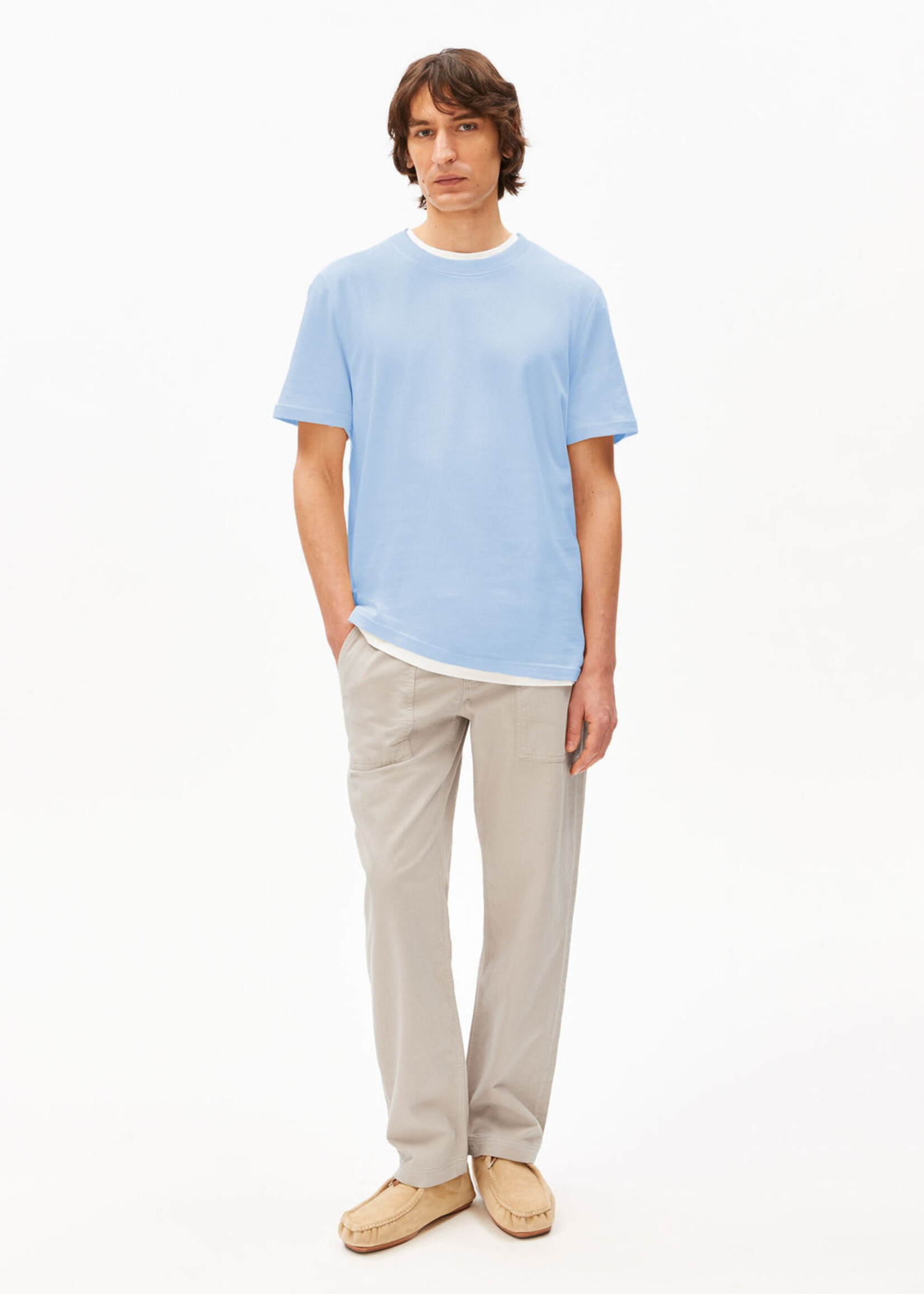 Armedangels Armedangels T-Shirt Jaames - Wedgwood