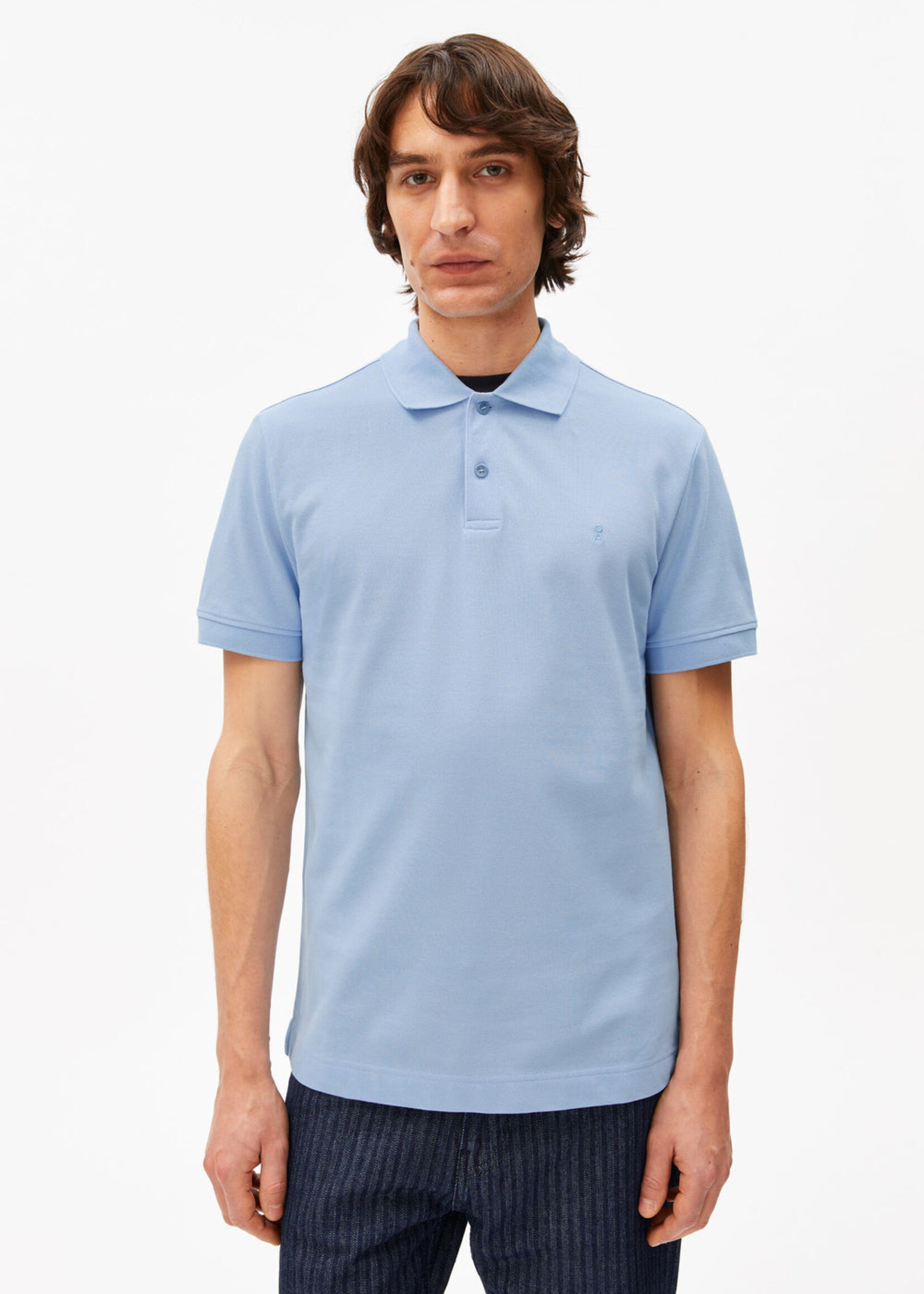 Armedangels Armedangels Maario Poloshirt - Wedgwood