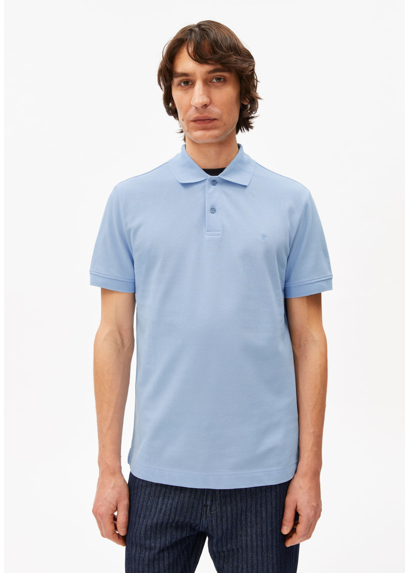 Armedangels Armedangels Polo Maario - Wedgwood