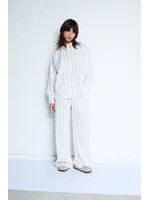 ICHI ICHI Pantalon IHNamia - Birch W/Blue Stripe