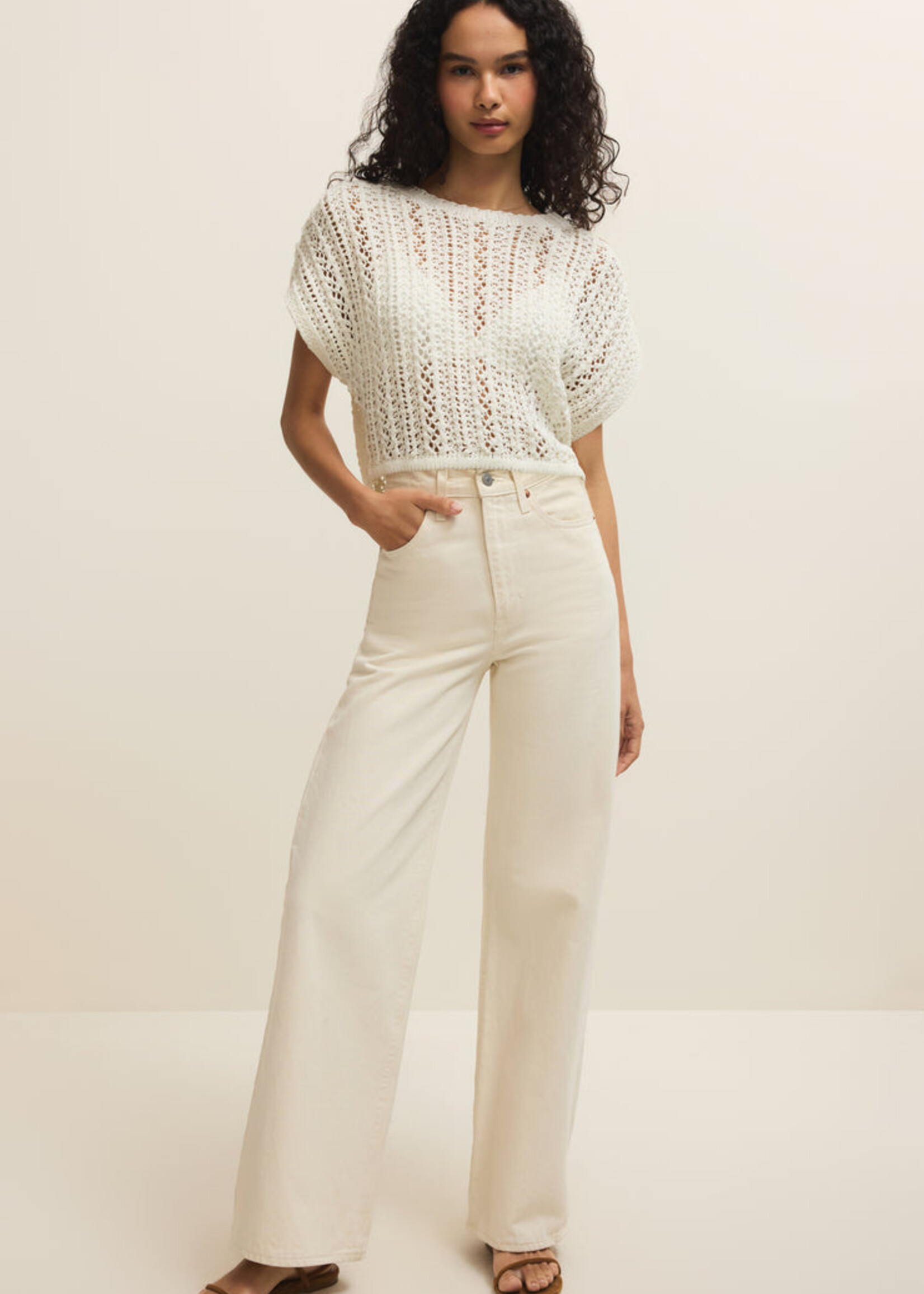 Z-Supply Z-Supply Ballast Crochet Top - White