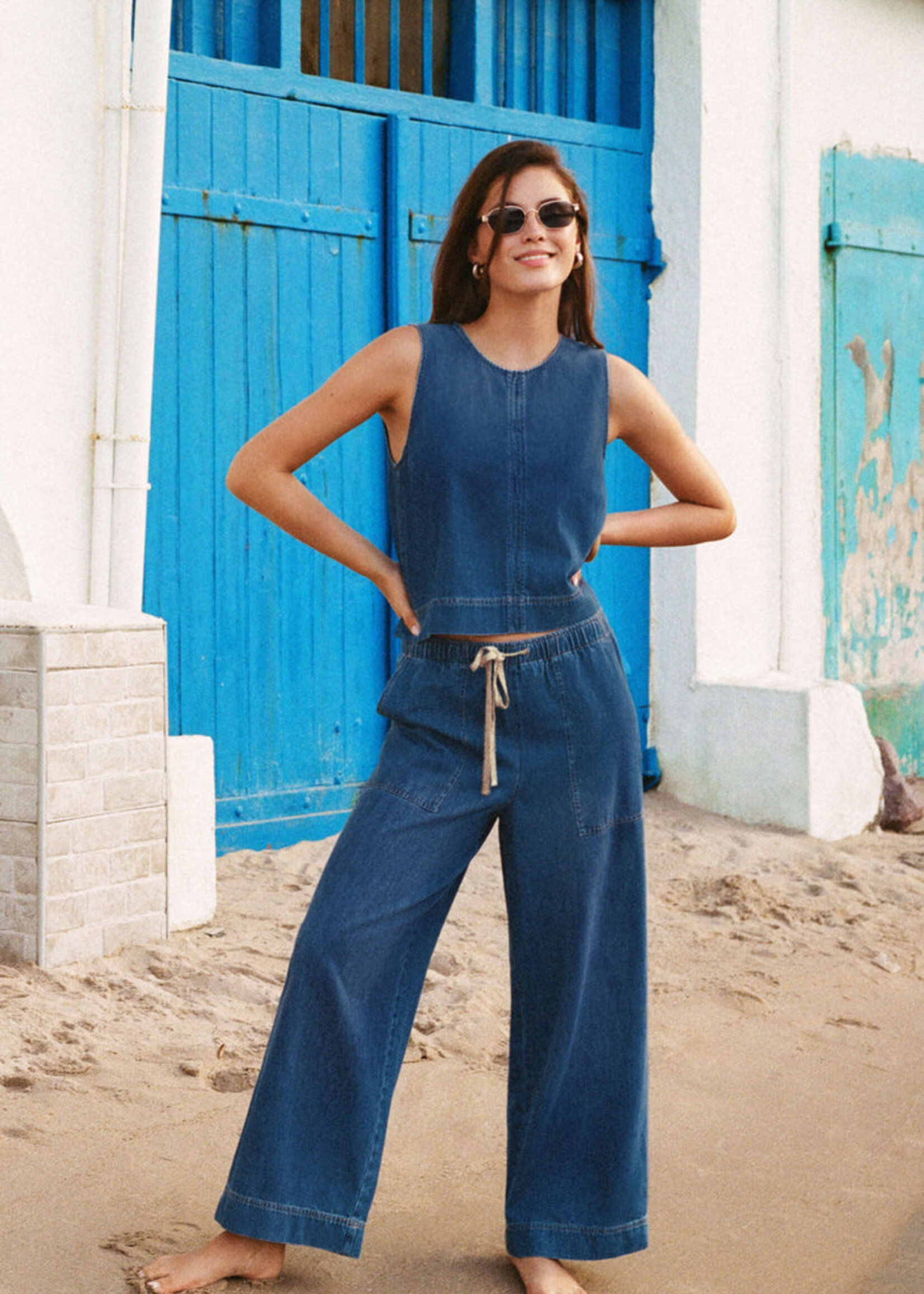 Z-Supply Z-Supply Pantalon Utilitaire En Denim Daycation - Deep Water