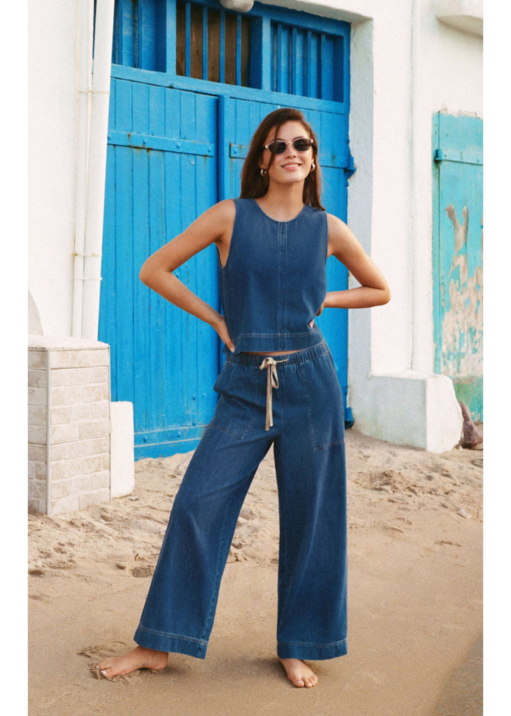 Z-Supply Z-Supply Pantalon Utilitaire En Denim Daycation - Deep Water