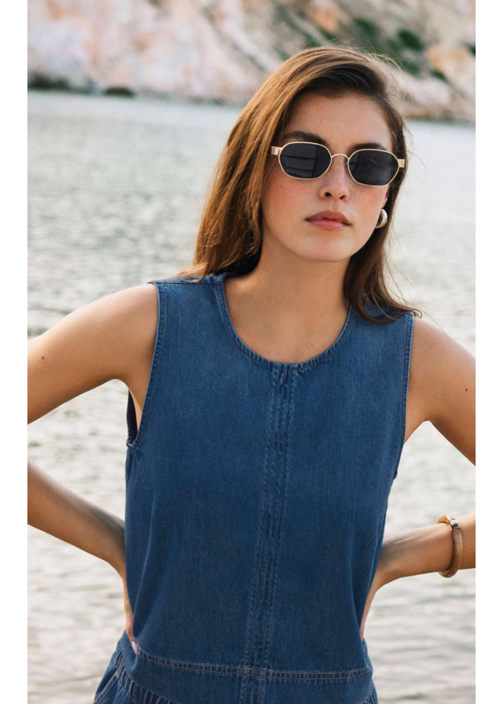 Z-Supply Z-Supply Débardeur En Denim Sun Seeker - Deep Water